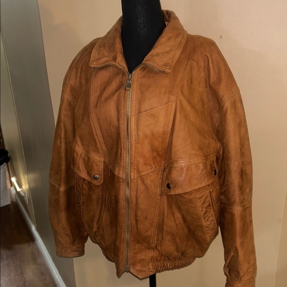 Members Only Other - VINTAGE Members Only Leather Jacket Mens 42 Suede Bomber Quilt Lined 90s *